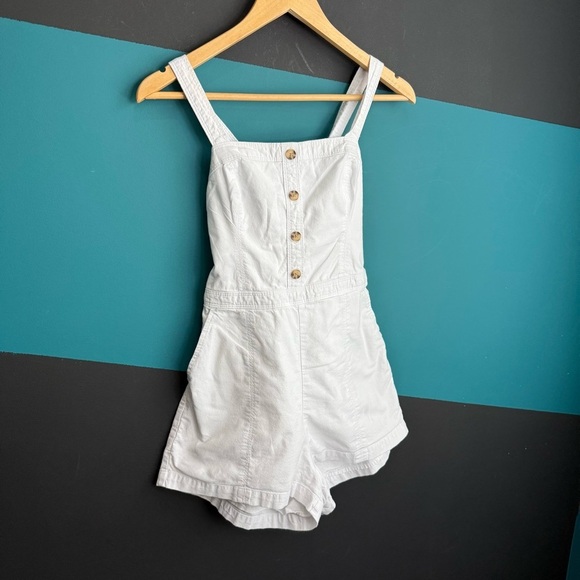 Abercrombie & Fitch White Button-Up Romper - Picture 2 of 12